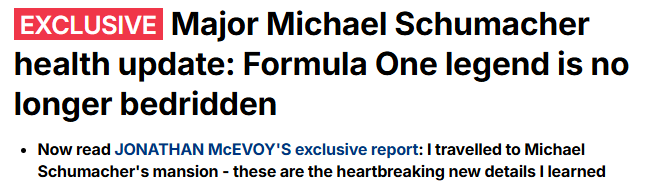 极速赛车娱乐-13年了！英媒：车王舒马赫不再长期卧床 目前能借助轮椅活动